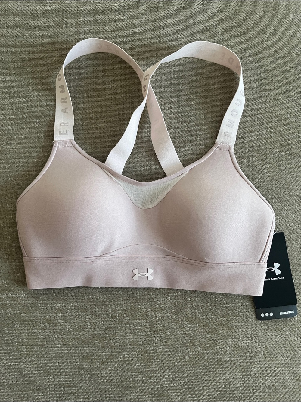 XS, Under Armour Infinity Crossback Sports Bra, Blush